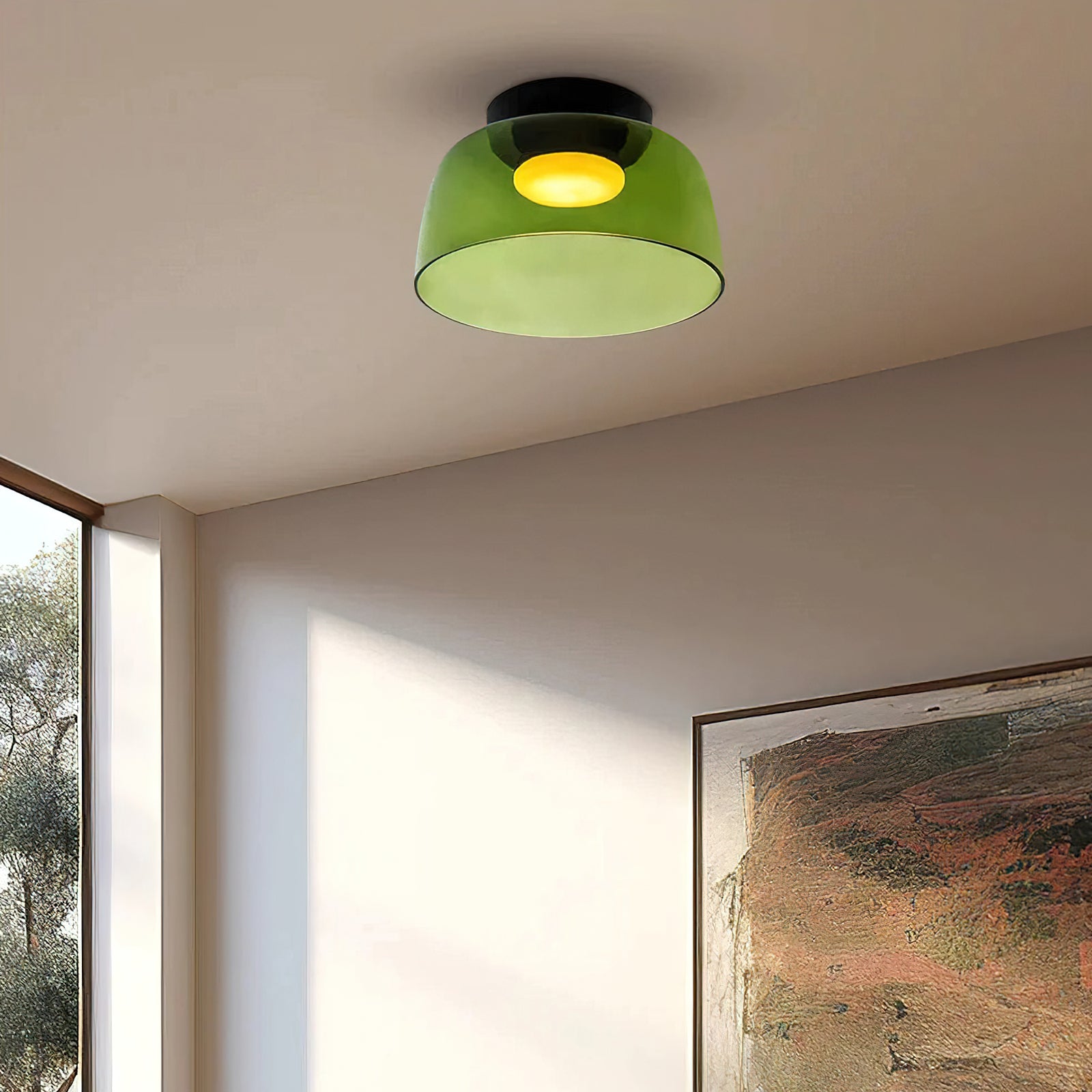 Flush Mount Shade Ceiling Light