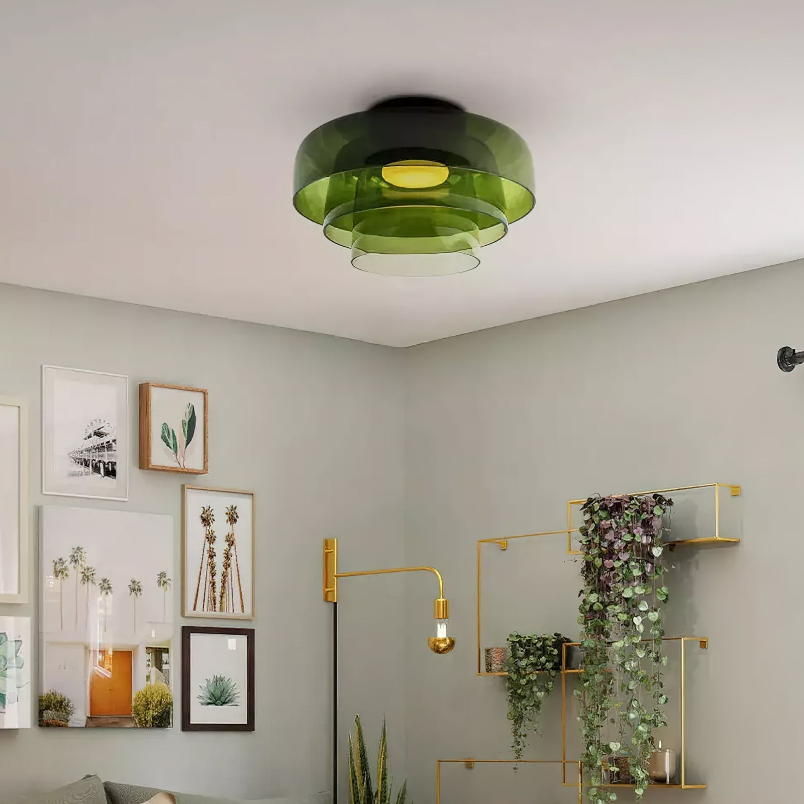 Flush Mount Shade Ceiling Light
