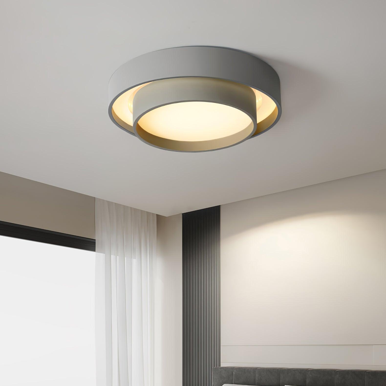 Layered Circular Flush Mount Ceiling Lamp