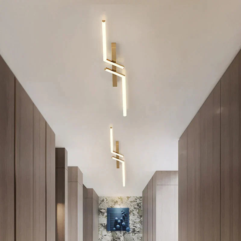Offset Multi-Bar Flush Mount Ceiling Lamp
