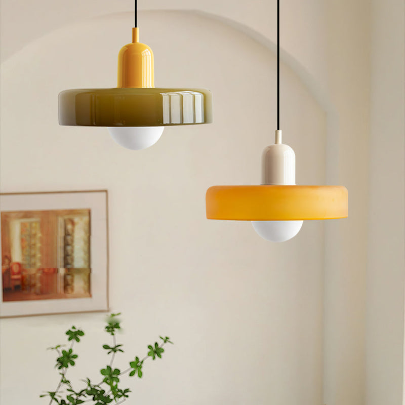Linear Pendant Ceiling Light Glass Shade