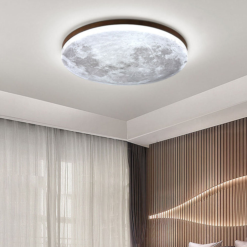 Flush Mount Round Frosted Ceiling Light