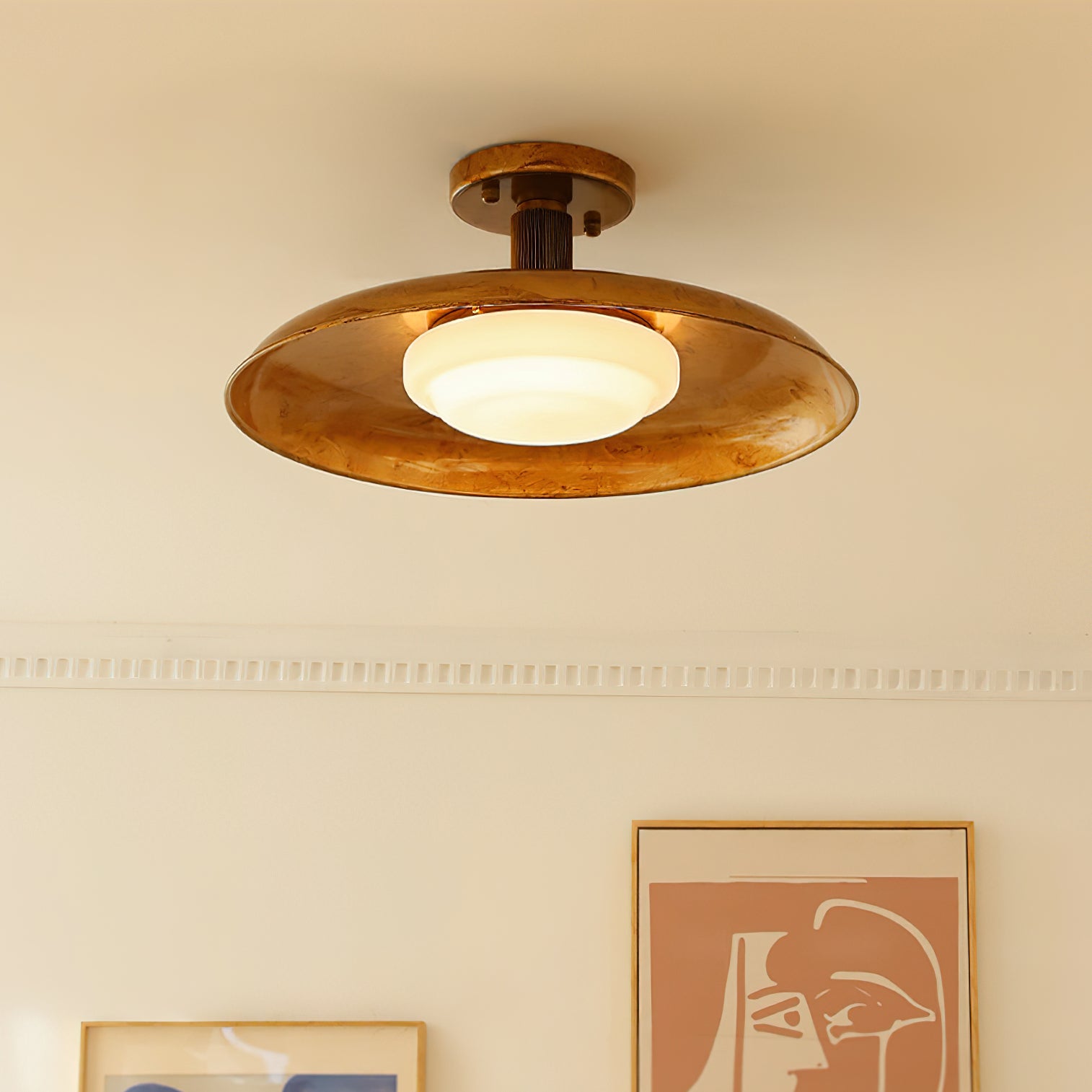 Open Disc Flush Mount Ceiling Light