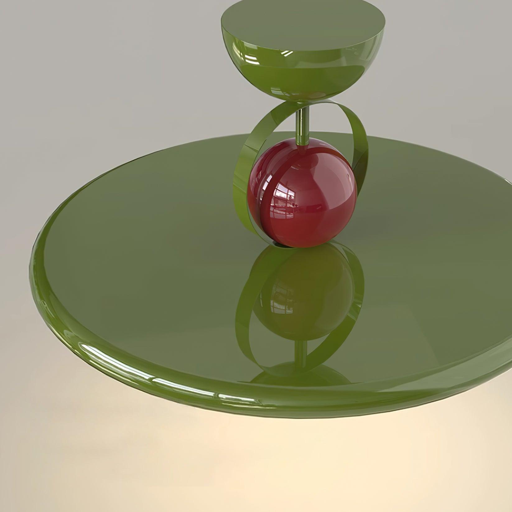 Disc Shaped Semi-Flush Mount Ceiling Lamp