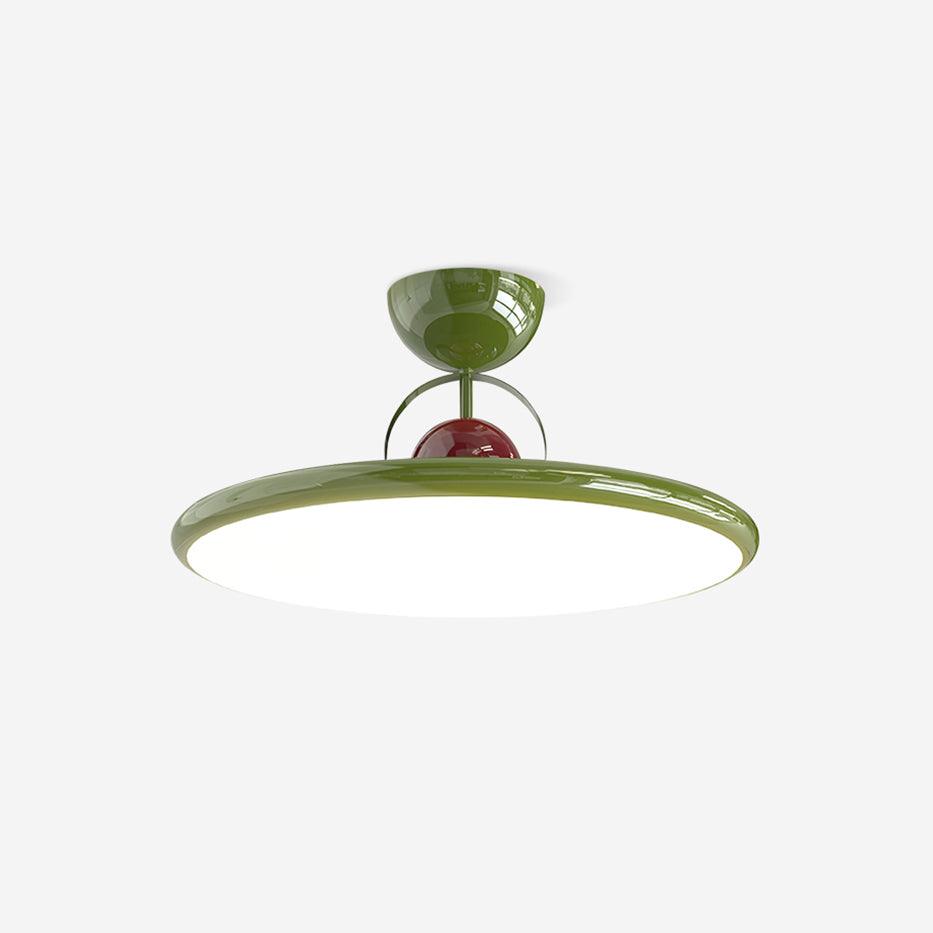 Disc Shaped Semi-Flush Mount Ceiling Lamp