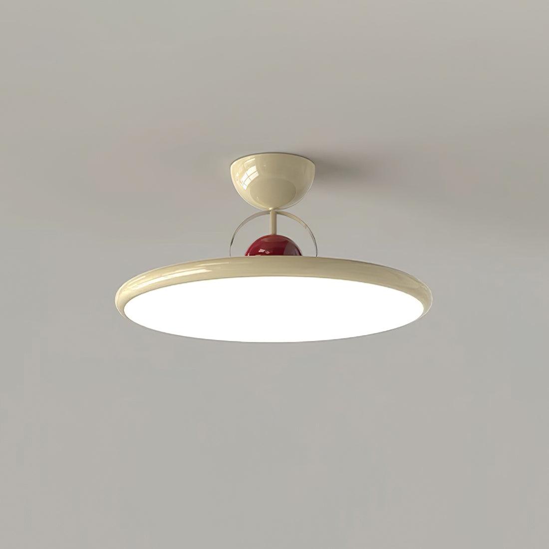 Disc Shaped Semi-Flush Mount Ceiling Lamp