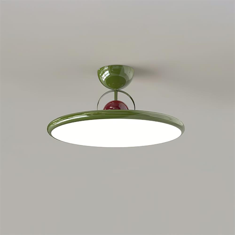 Disc Shaped Semi-Flush Mount Ceiling Lamp