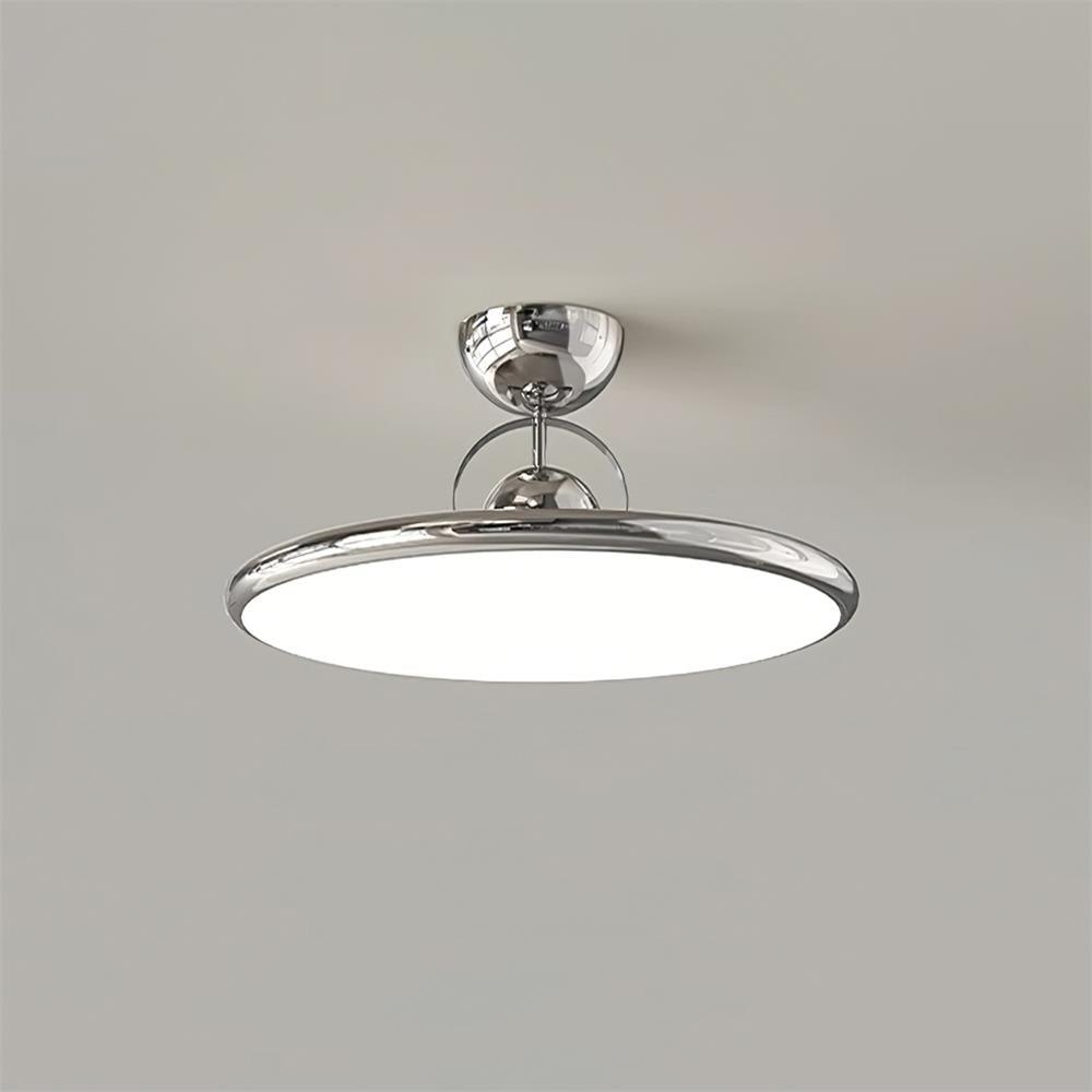Disc Shaped Semi-Flush Mount Ceiling Lamp