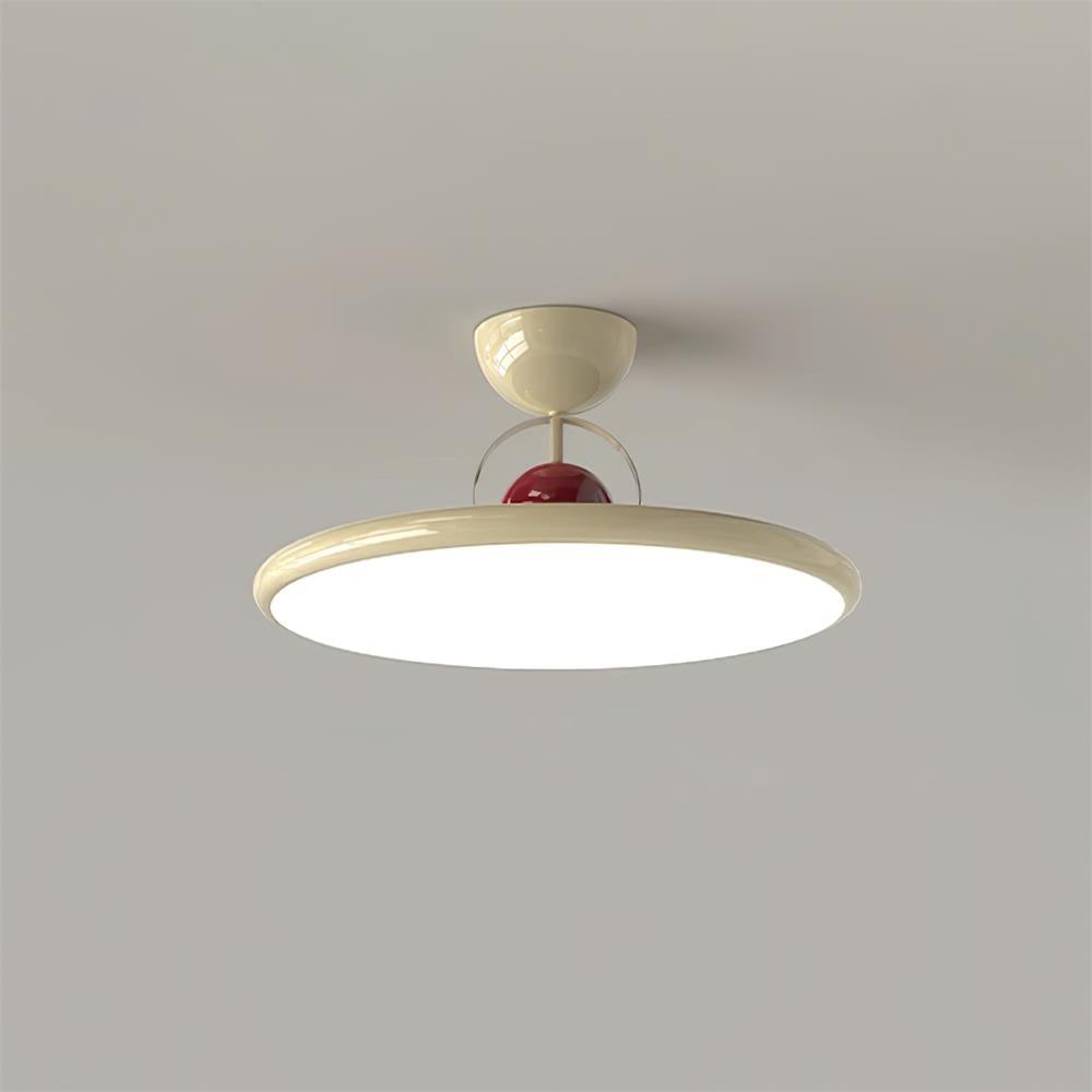 Disc Shaped Semi-Flush Mount Ceiling Lamp