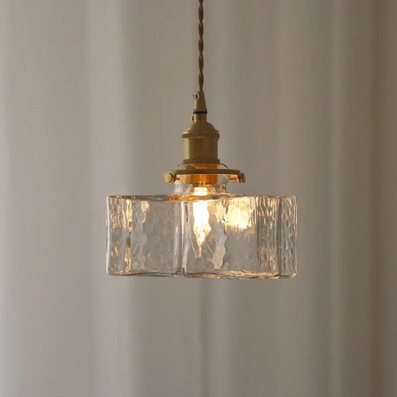 Slim Chandelier Ceiling Light Glass Shade