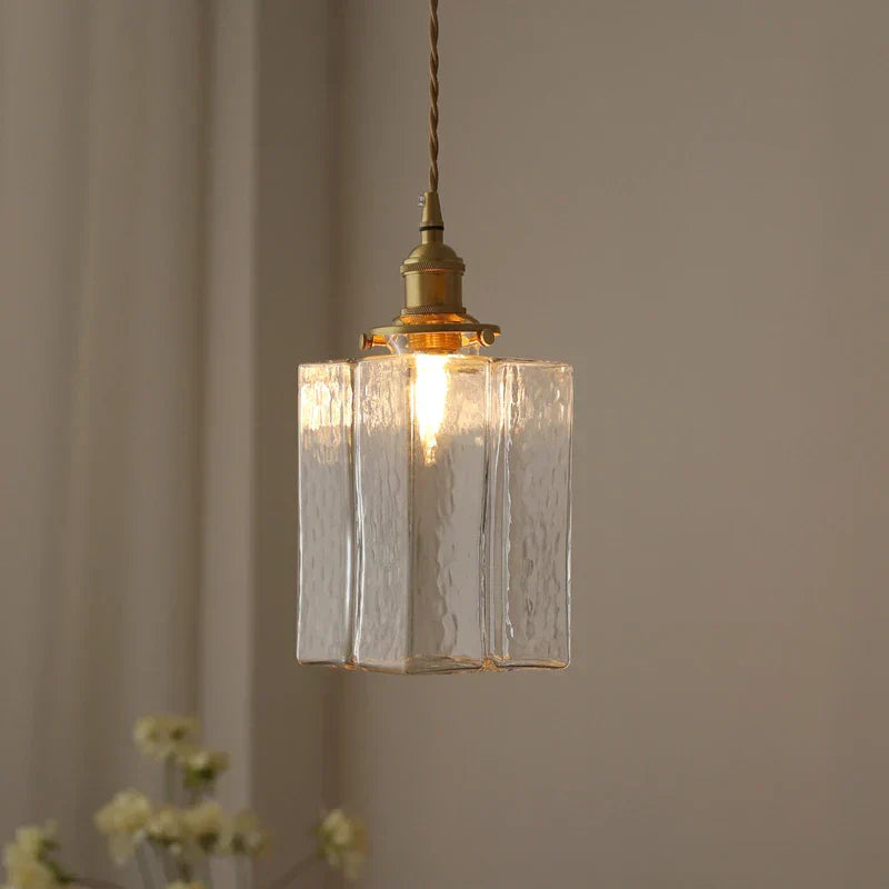 Slim Chandelier Ceiling Light Glass Shade