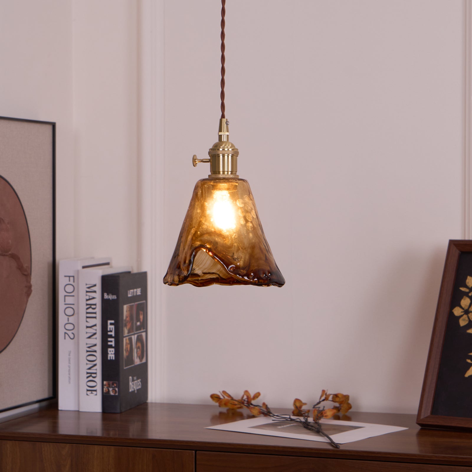 Textured Adjustable Pendant Ceiling Light