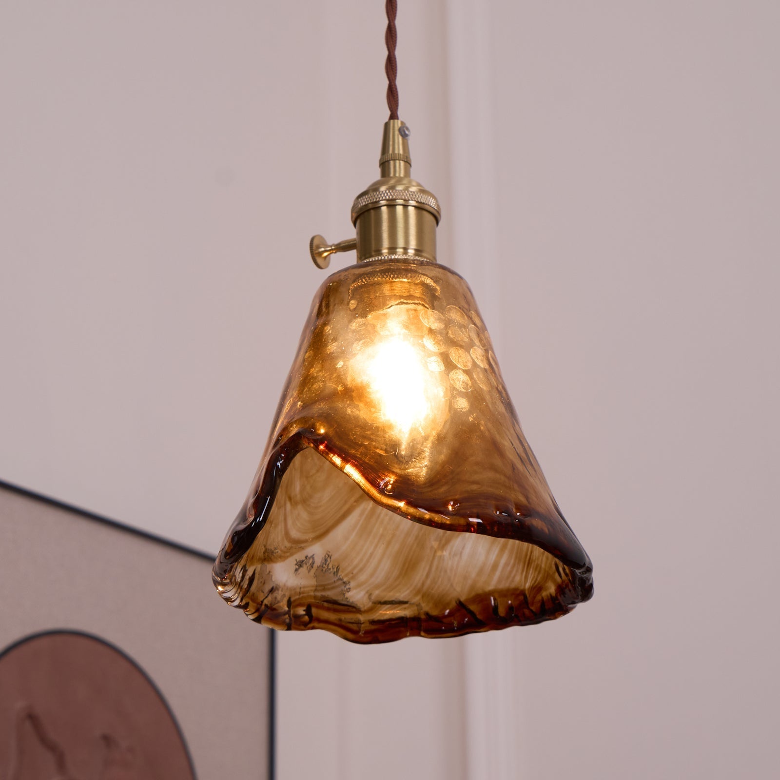 Textured Adjustable Pendant Ceiling Light