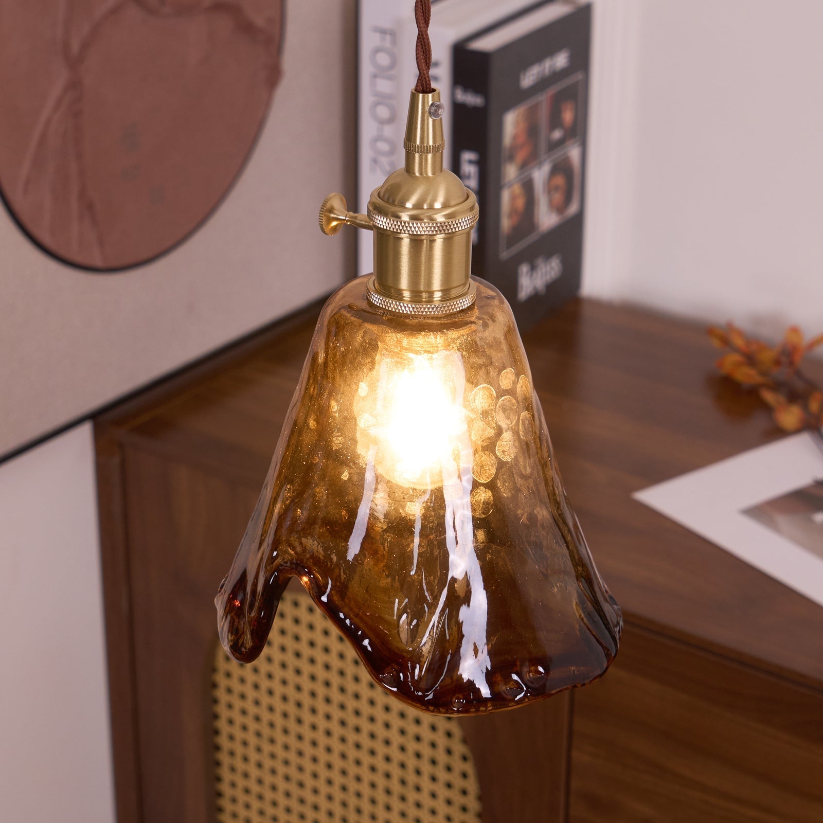 Textured Adjustable Pendant Ceiling Light