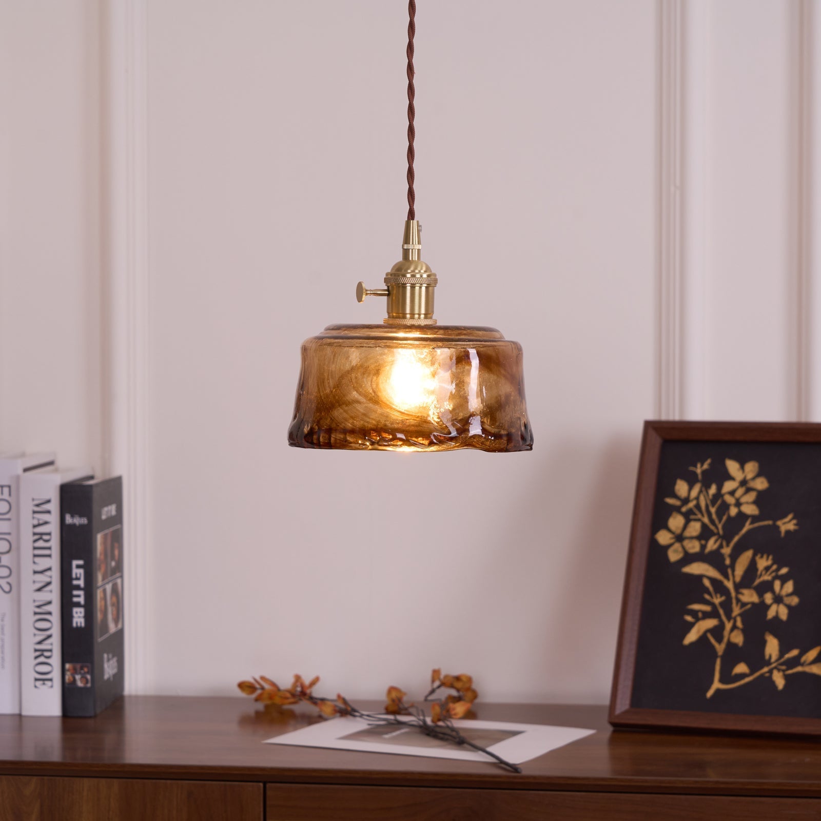 Textured Adjustable Pendant Ceiling Light