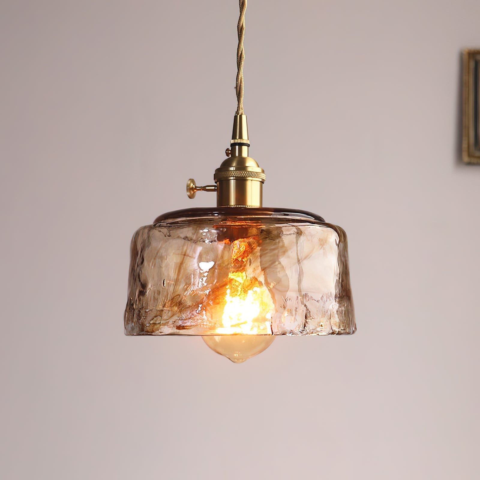 Textured Adjustable Pendant Ceiling Light