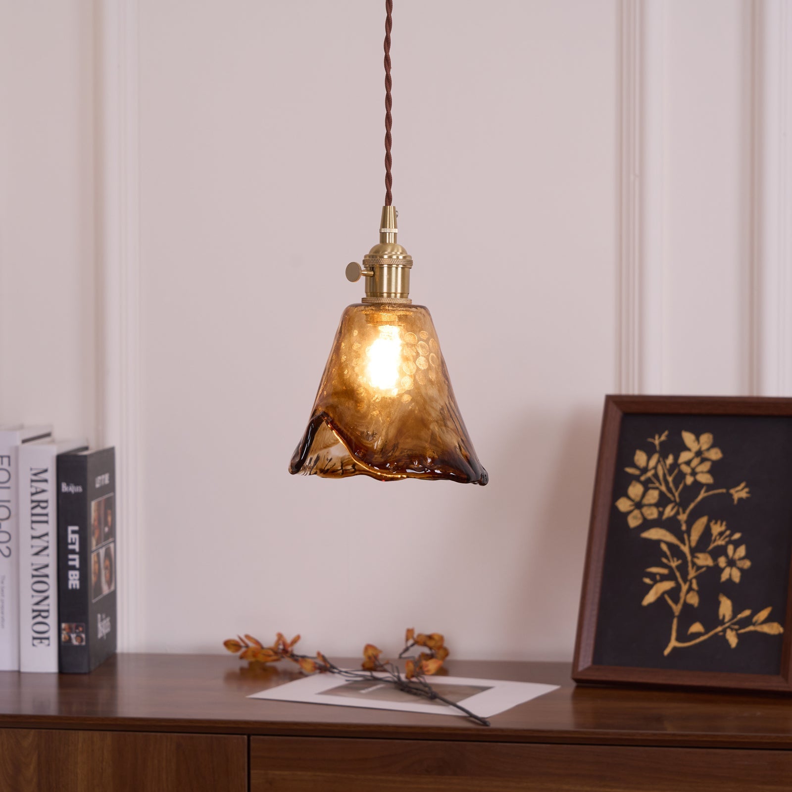 Textured Adjustable Pendant Ceiling Light