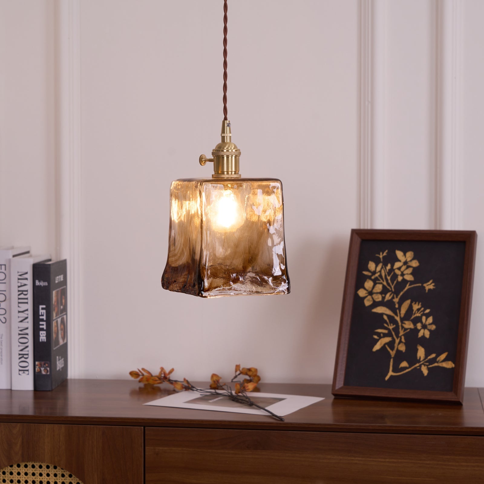 Textured Adjustable Pendant Ceiling Light