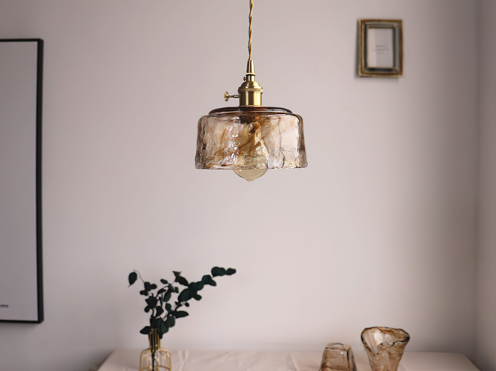 Textured Adjustable Pendant Ceiling Light