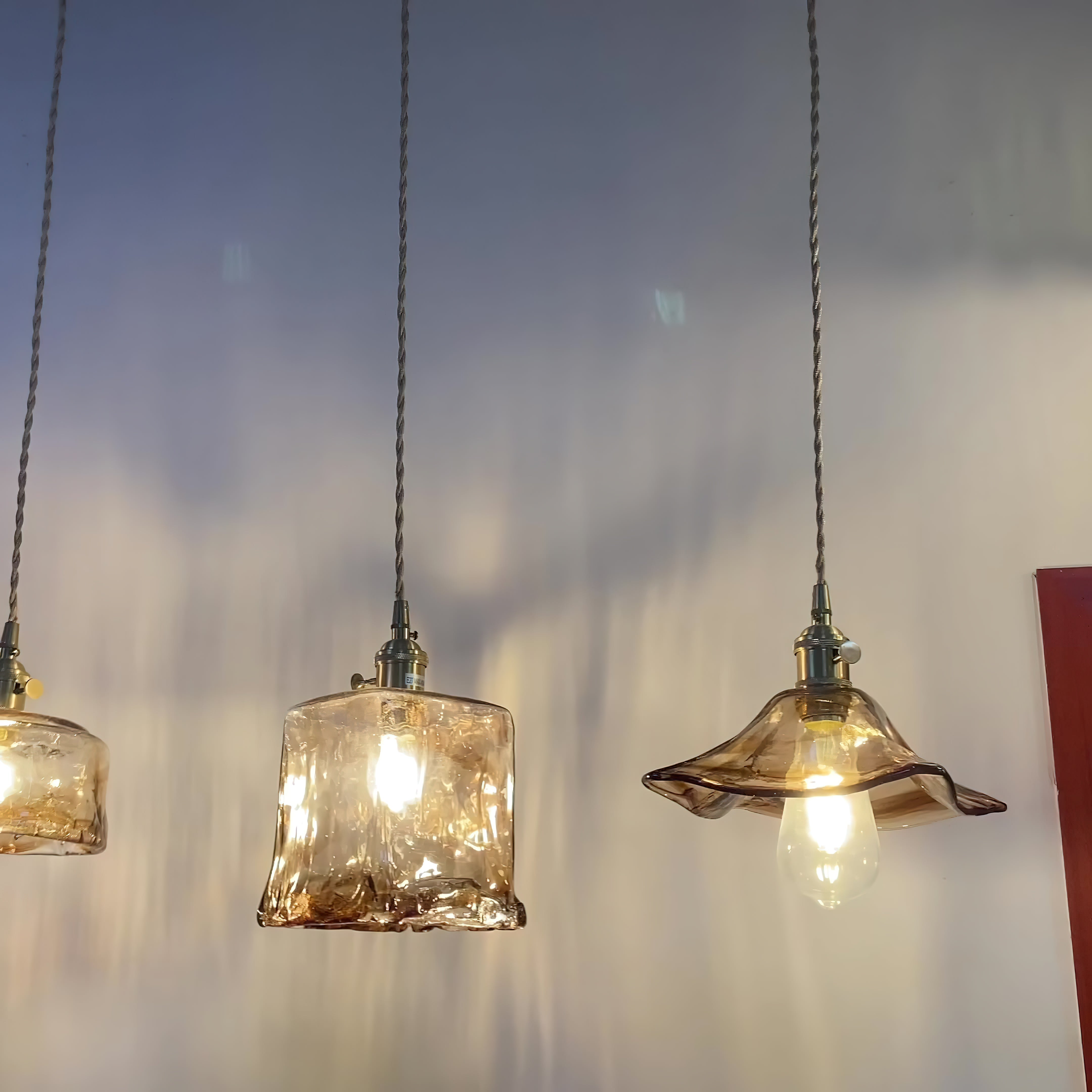 Textured Adjustable Pendant Ceiling Light