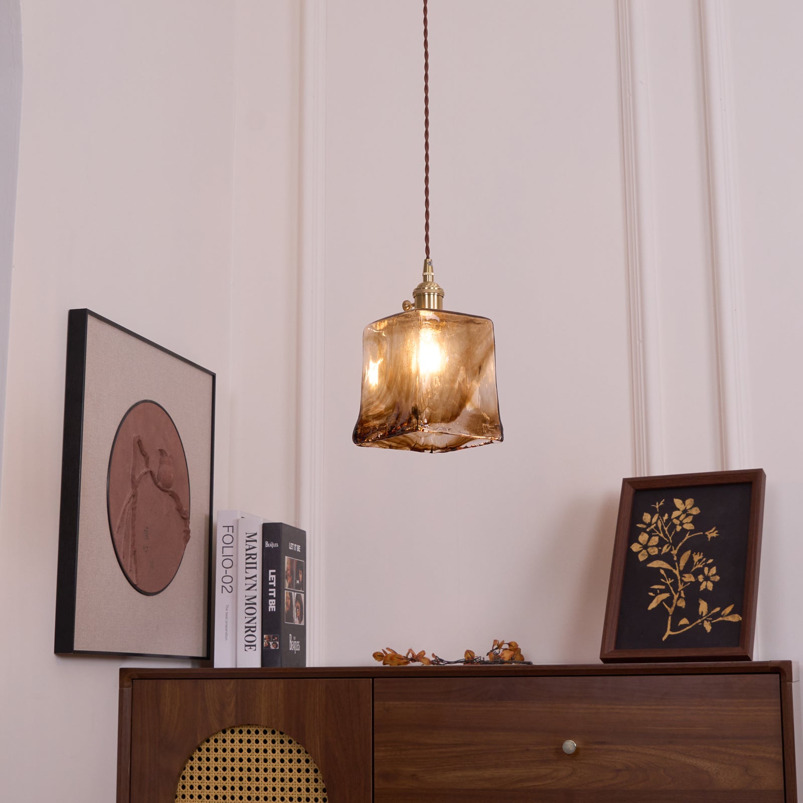 Textured Adjustable Pendant Ceiling Light