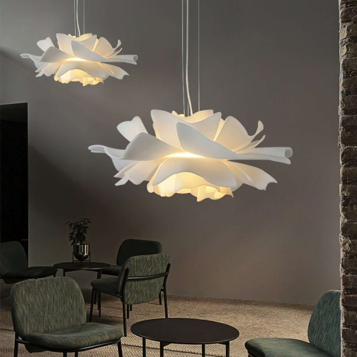 Layered Petal Pendant Ceiling Light