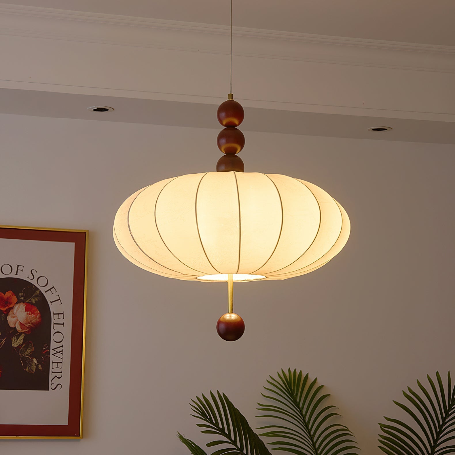 Beaded Round Pendant Ceiling Light