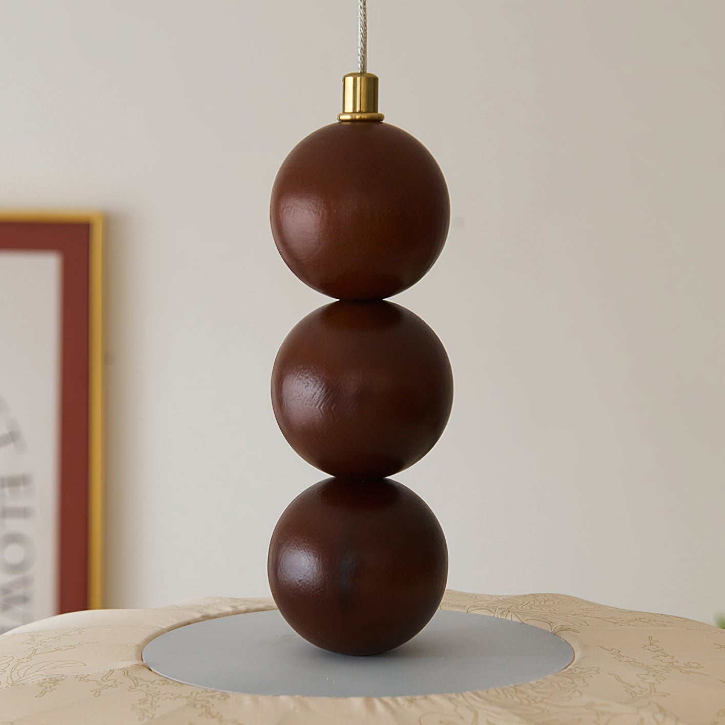 Beaded Round Pendant Ceiling Light