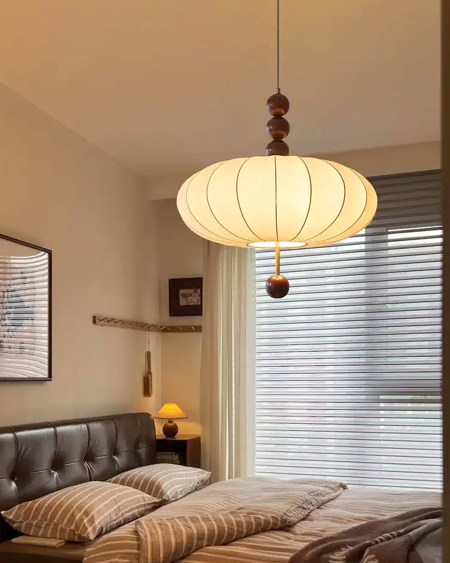 Beaded Round Pendant Ceiling Light