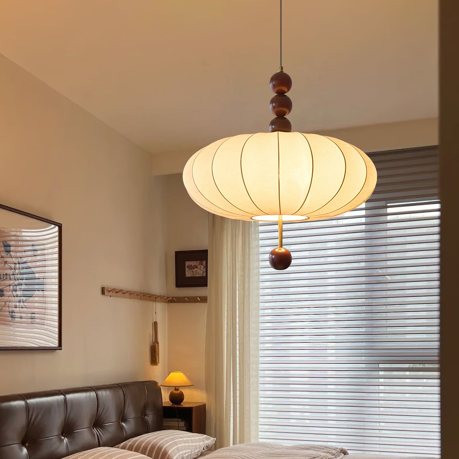 Beaded Round Pendant Ceiling Light