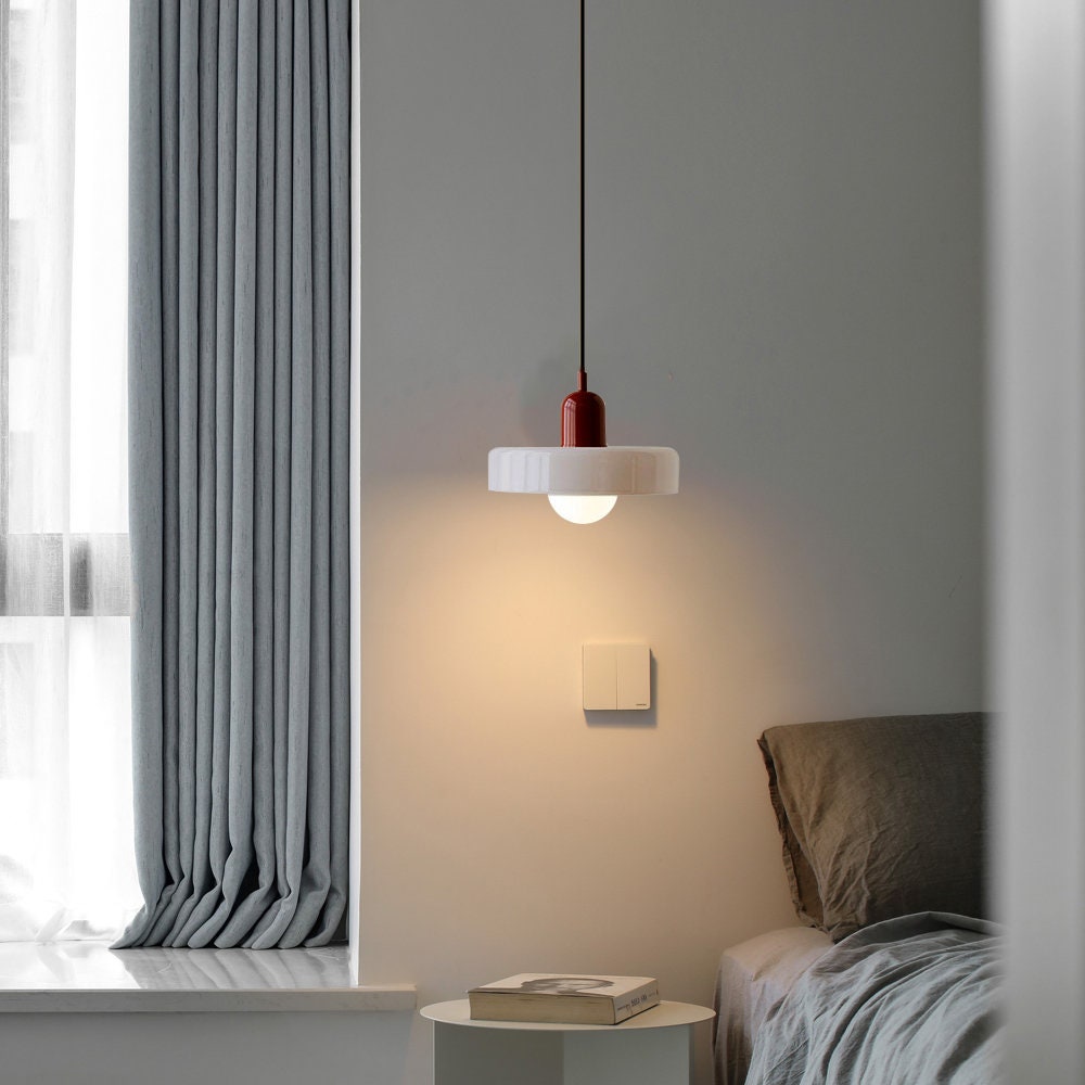 Linear Pendant Ceiling Light Glass Shade