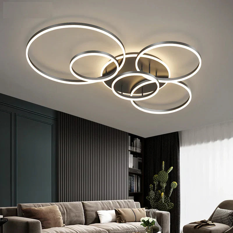 Interlocking Multi Ring Flush Mount Ceiling Lamp