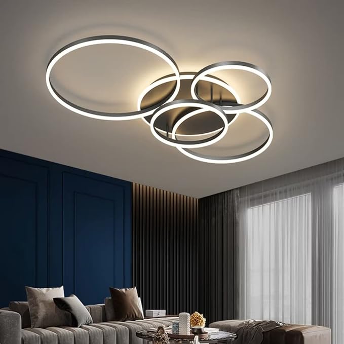 Interlocking Multi Ring Flush Mount Ceiling Lamp