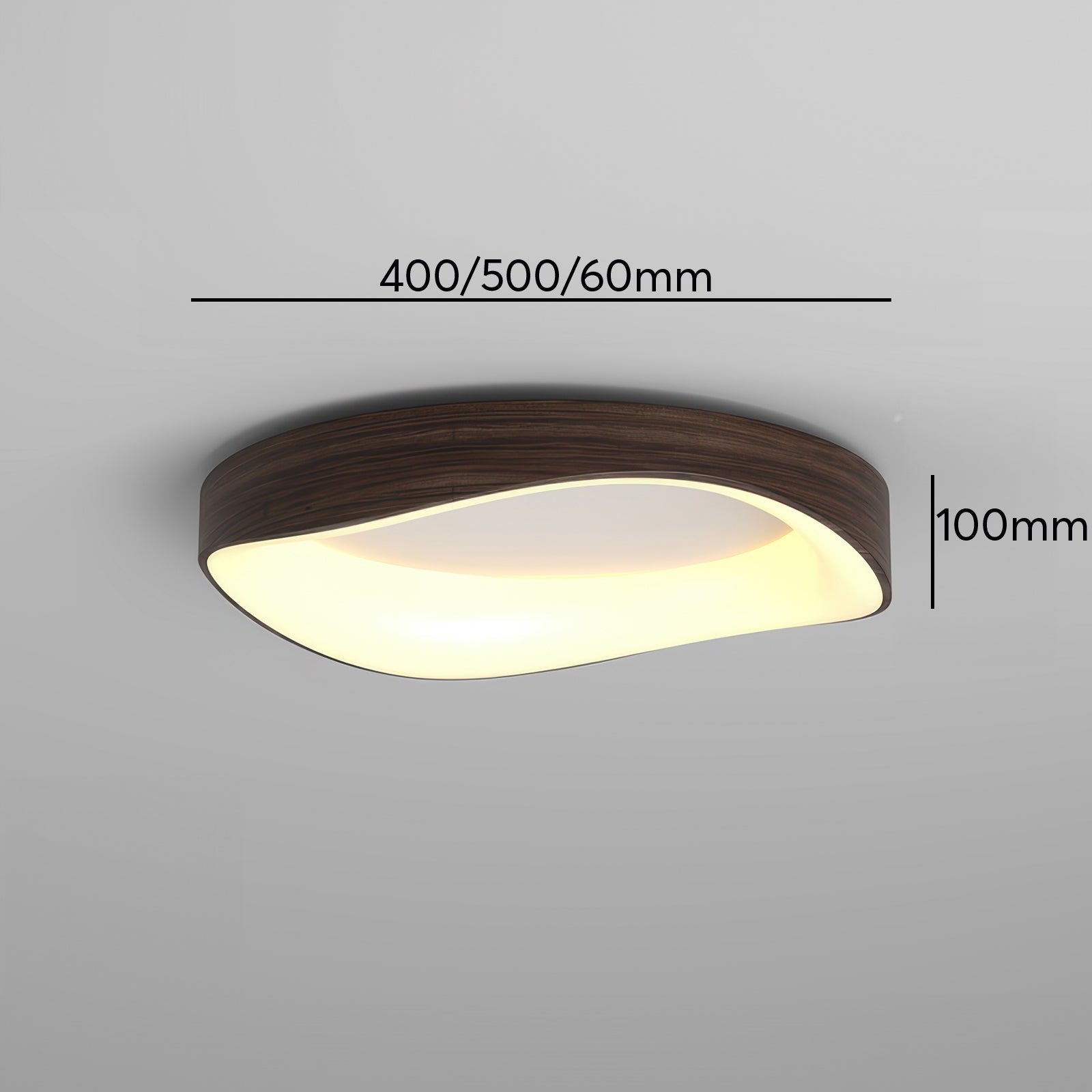Curved Square Flush Mount Ceiling Lamp