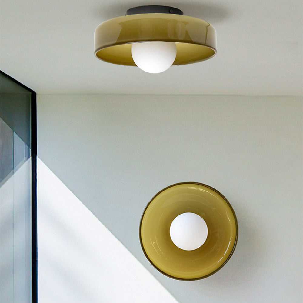 Surface Mounted Flush Mount Ceiling Light Glass Shade