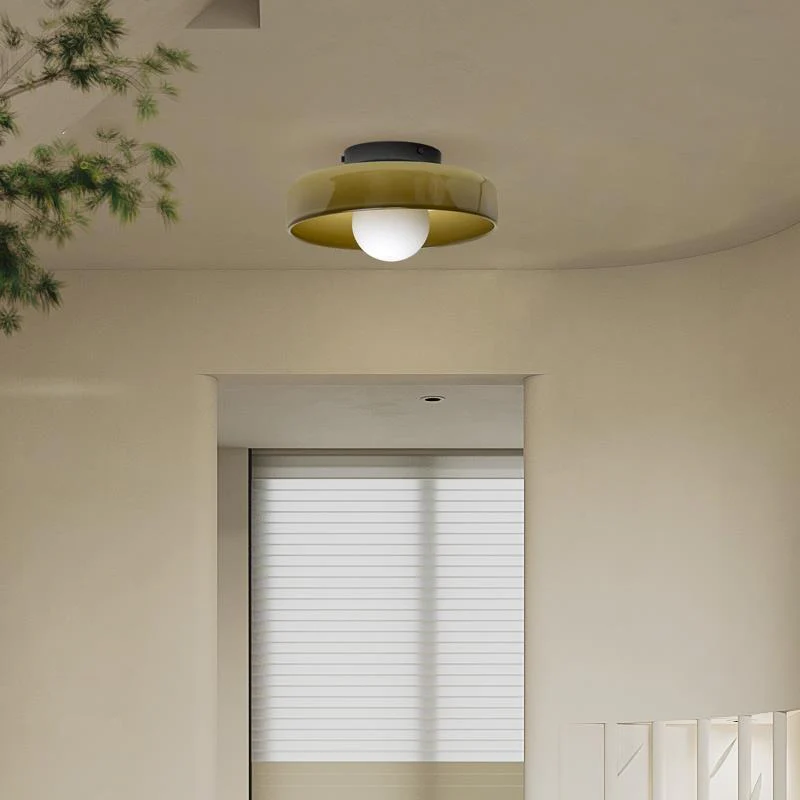 Surface Mounted Flush Mount Ceiling Light Glass Shade