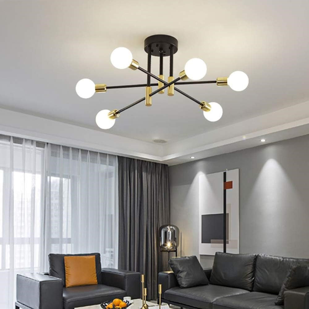 Multi Arm Flush Mount Ceiling Light