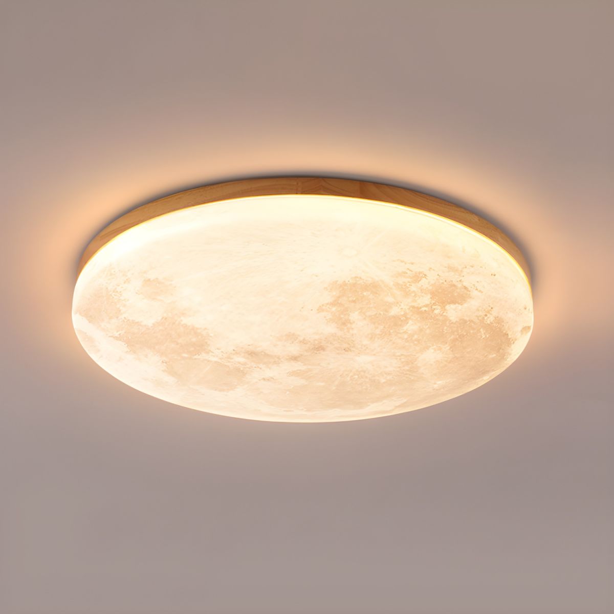 Flush Mount Round Frosted Ceiling Light