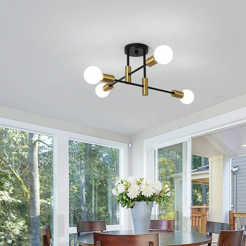 Multi Arm Flush Mount Ceiling Light