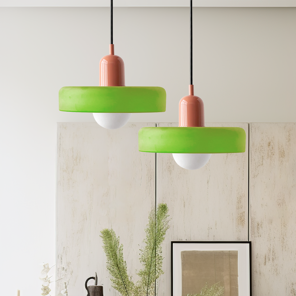 Linear Pendant Ceiling Light Glass Shade