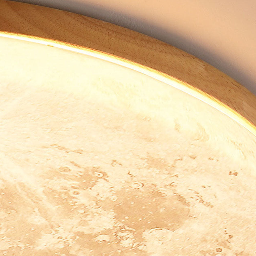 Flush Mount Round Frosted Ceiling Light