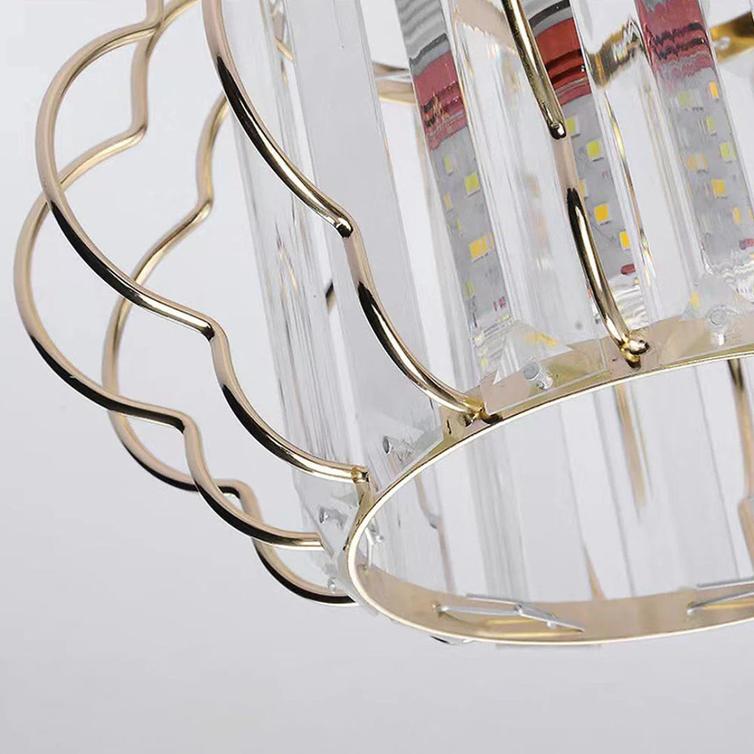 Flush Pendant Ceiling Light Crystal Detail