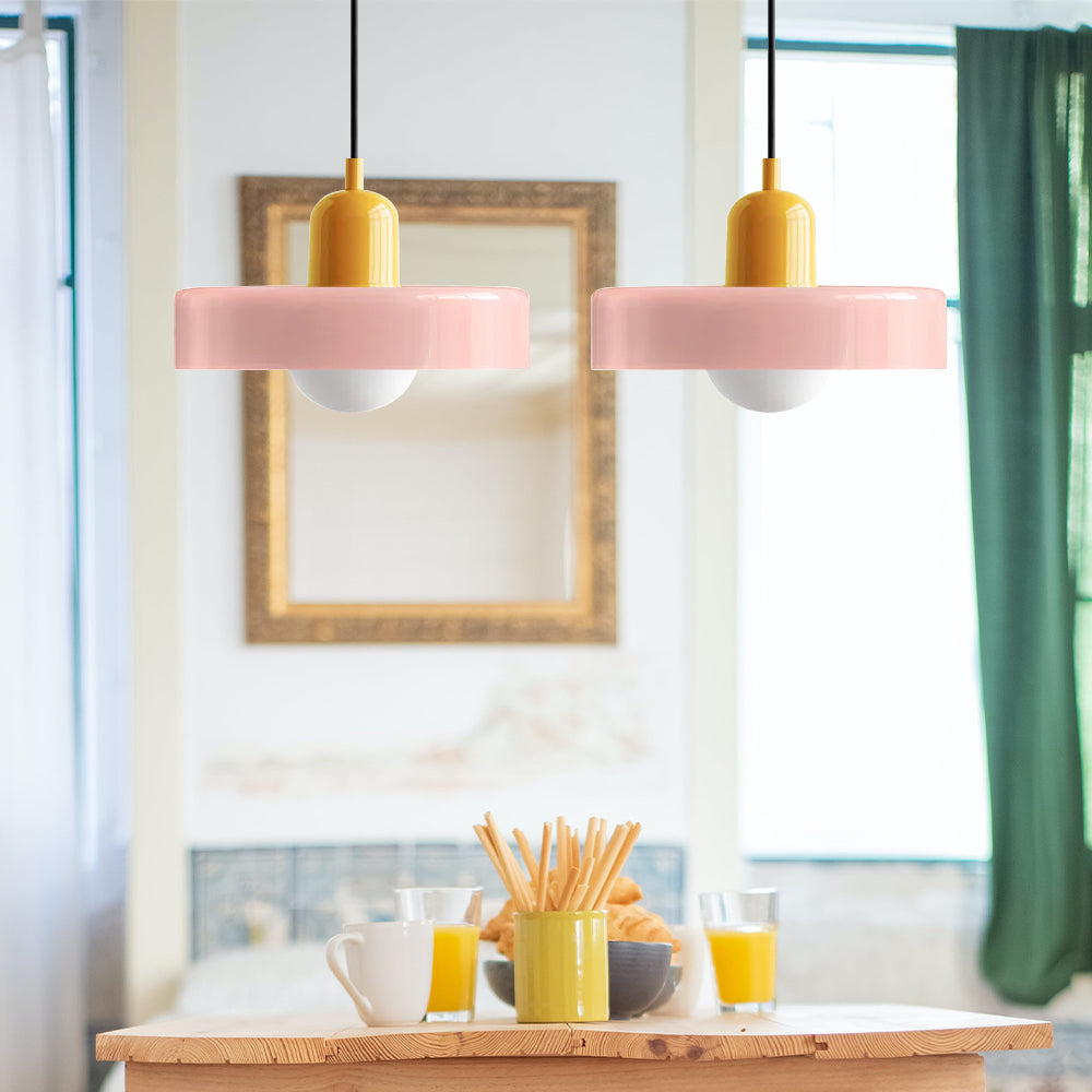 Twin Plate Shade Pendant Ceiling Lamp