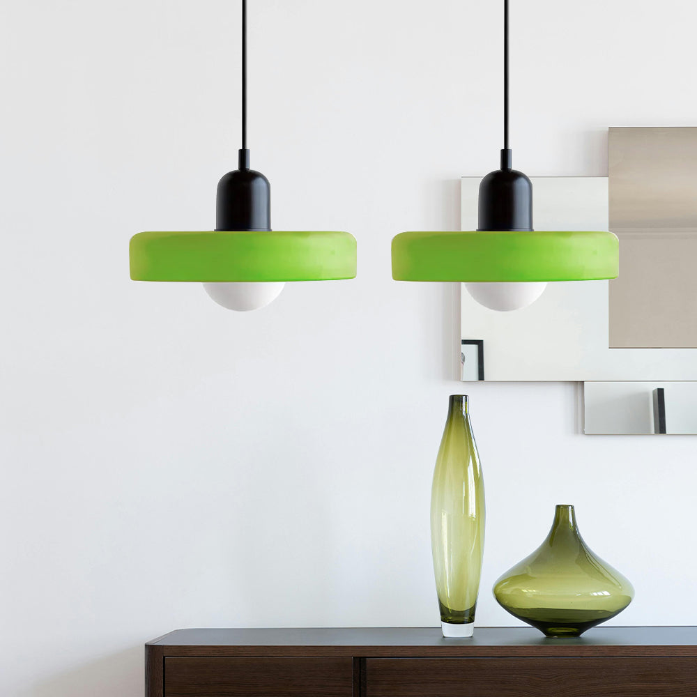 Twin Plate Shade Pendant Ceiling Lamp