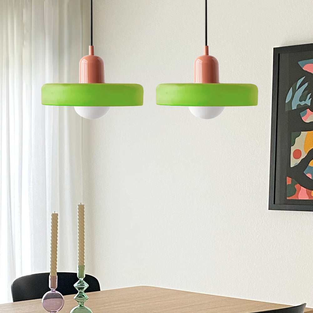 Twin Plate Shade Pendant Ceiling Lamp