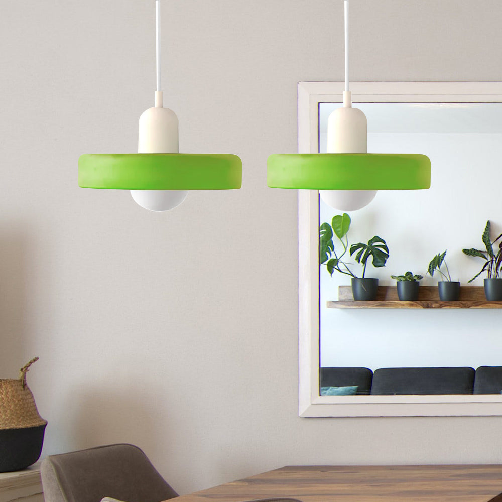 Twin Plate Shade Pendant Ceiling Lamp