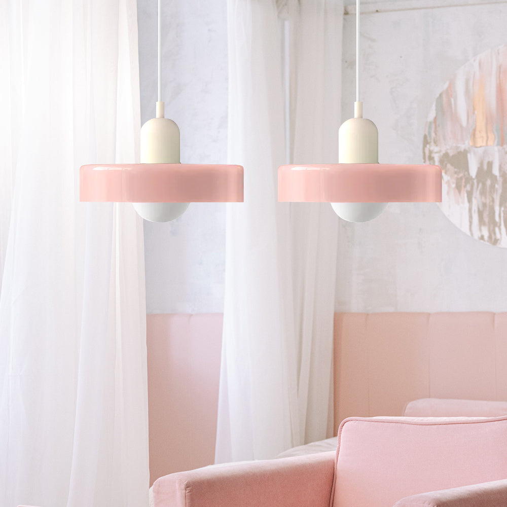 Twin Plate Shade Pendant Ceiling Lamp