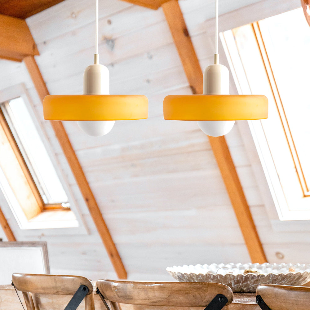 Twin Plate Shade Pendant Ceiling Lamp