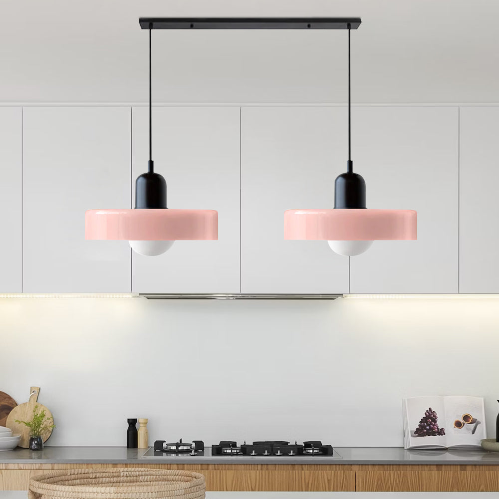 Twin Plate Shade Pendant Ceiling Lamp