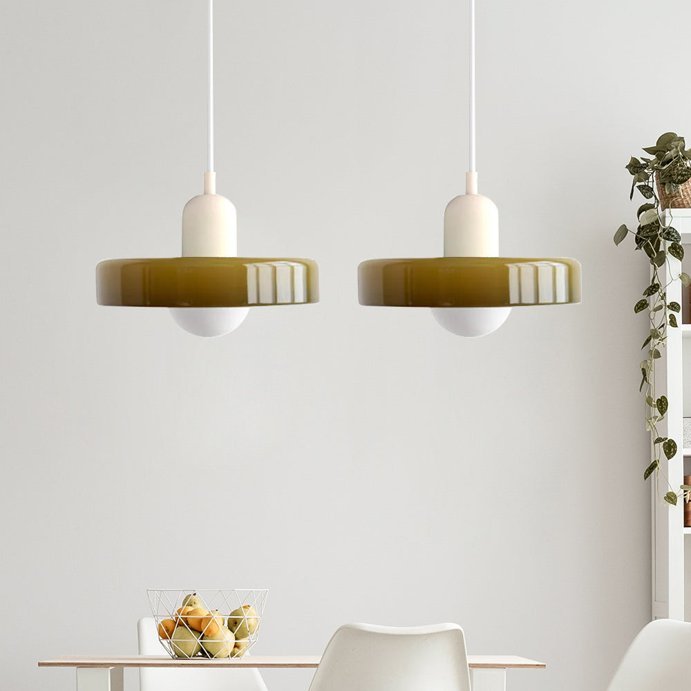 Twin Plate Shade Pendant Ceiling Lamp